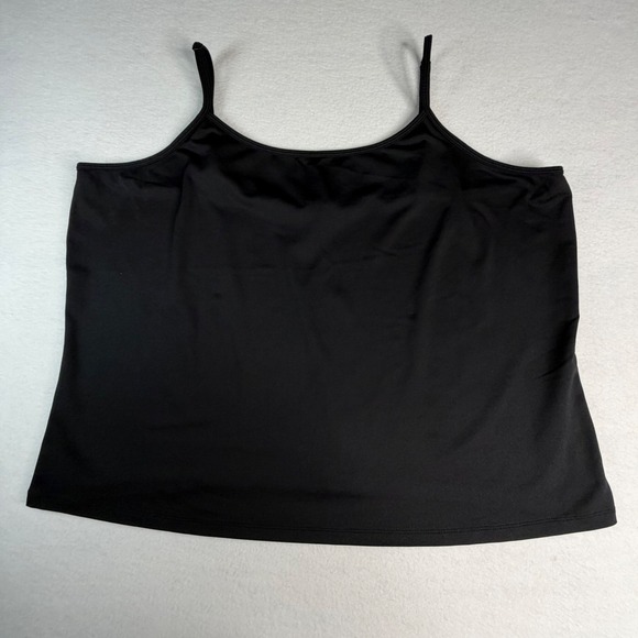 Lane Bryant Tops - Lane Bryant Black Camisole Top Plus Size 22/24 Adjustable Strap Scoop Neck
